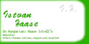 istvan haase business card